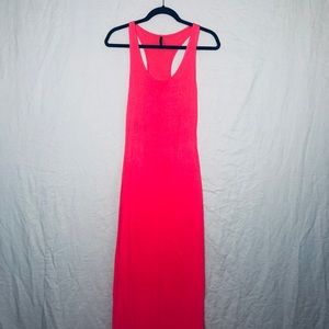 Bright pink maxi dress